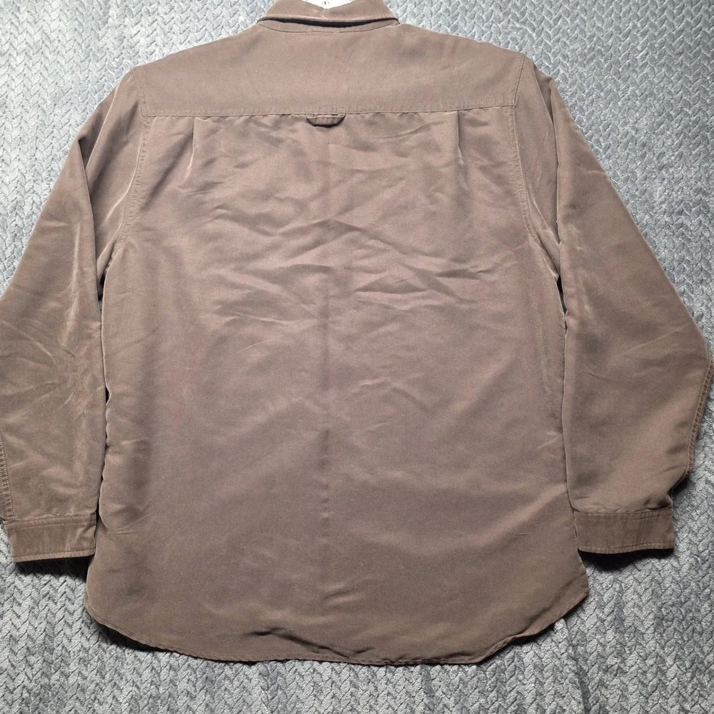 THE NORTH FACE Men's XL Brown ACCX Roll Tab Button‎ Down Shirt Long Sleeve Shirt